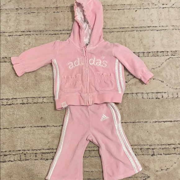 adidas Other - Baby girls adidas velvet track suit